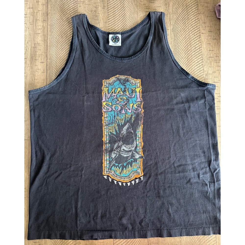 Vintage 80s/90s Maui & Sons Shark Tank Top – Made in USA